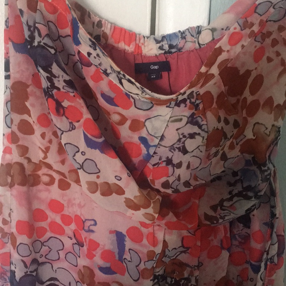 Gap Strapless Multi Colored Print Maxi Dress - image 2